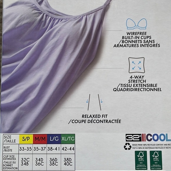 32 Degrees - 2 Pack Cami with Built-in Bra - Picture 3 of 4